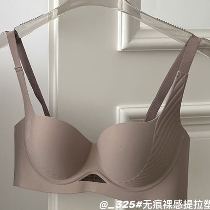 325 light baroque simple one-piece seamless nude pull-up bra underwear small chest pull-up bra bra