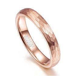 Europe and the United States explosions rose gold faceted tungsten steel ring 4MM wide tungsten steel ring in stock a generation of hair