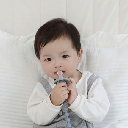 Ins Infant Silicone Pacifier Chain Portable Belt Clip Anti-loss Silicone Chain Baby Packing Gum Lanyard