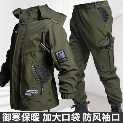Cross-Border Winter Cold-Proof and Warm Work Clothes, Outdoor Jackets, Waterproof Loose Cycling and Crawling Tactical Suits