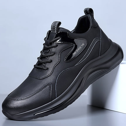 Autumn Men's Shoes, Sports Casual Shoes, Men's Thick-Soled Soft Leather Trendy Dad Shoes, Men's Lace-Up Leather Shoes, Men's One-Piece Dropshipping
