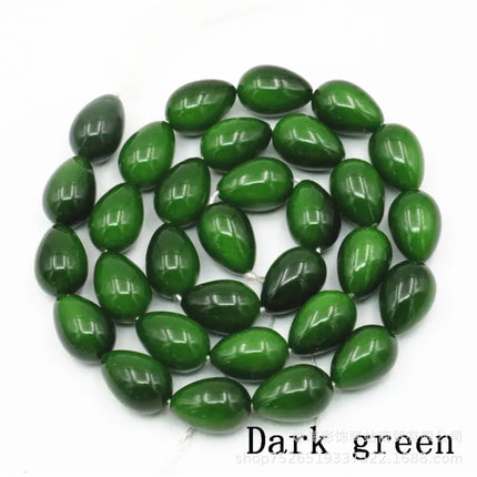 Europe and the United States in stock wholesale 9x 13mm water drop glass beads paint beads do not peel loose beads DIY jewelry accessories
