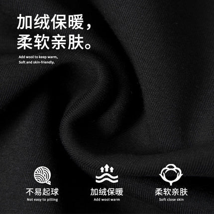Fleece-lined hoodie round neck sweater customized printing logo group activity party clothes company work clothes printing