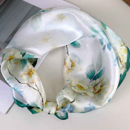 53*53cm Spring and Summer Sun Protection Neck Scarf Women's Easiest for Match Hangzhou Silk Small Square Scarf