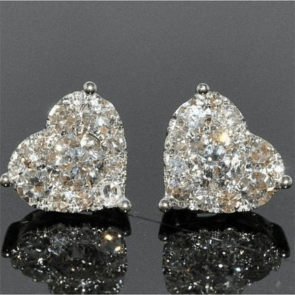 Xiyin TEMU European and American new fashion exquisite love Super Flash Diamond-embedded heart-shaped temperament stud earrings Female Factory Direct Supply
