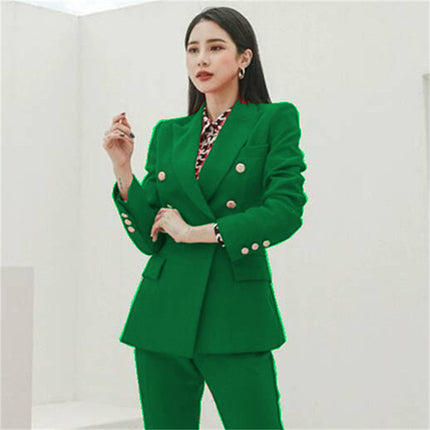 Red Suit suit Female Bully President Casual Business Wear Fashion Temperament Goddess Fan Presided over formal overalls