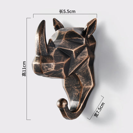 Creative Animal Clothes Hook Punch-free Deer Head Decoration Paste Clothes Hook Wall Coat Hook Door Rear Key Rack