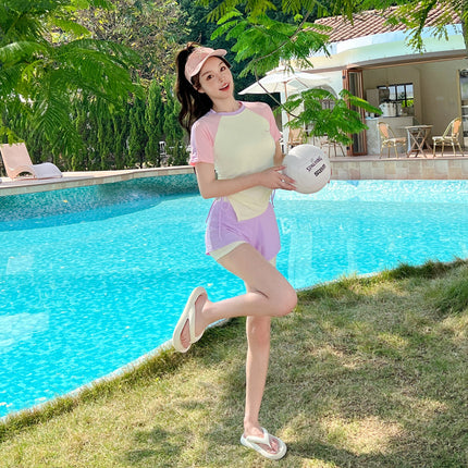 Swimsuit Women's Conservative Split 2025 New Hot Style High-grade Slight Fat Meat Covering Swimming Pool Professional Hot Spring Swimsuit
