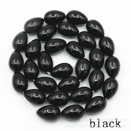 Europe and the United States in stock wholesale 9x 13mm water drop glass beads paint beads do not peel loose beads DIY jewelry accessories