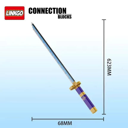 Compatible with Lego Bricks Sword Micro-Particle Weapon Knife Model with Sword Sheath Assembled Children's Educational Toys Wholesale Dropshipping