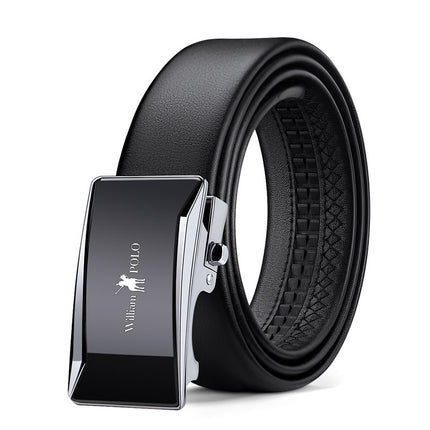 King Paul belt men's leather automatic buckle business pants belt men's pure leather belt wholesale a generation of hair