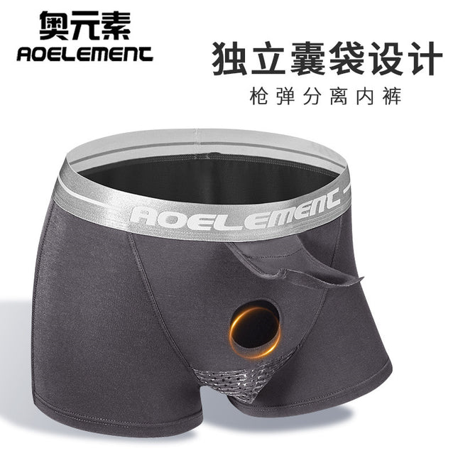 Spermatic cord bullet separation scrotum support men's underwear men's venous bottom shorts bag curved boxer head