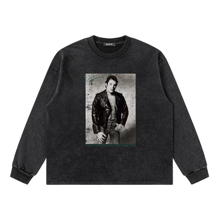 “Queen Band Uncle Tooth” Imported Digital Direct Injection Heavy Short Wide Boxy Short-Sleeved Snake Year T-Shirt Men's Style