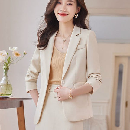creamy-white Suit suit Women's Autumn 2023 New Professional Temperament Goddess Fan Formal Occasion Fashion Dress Set