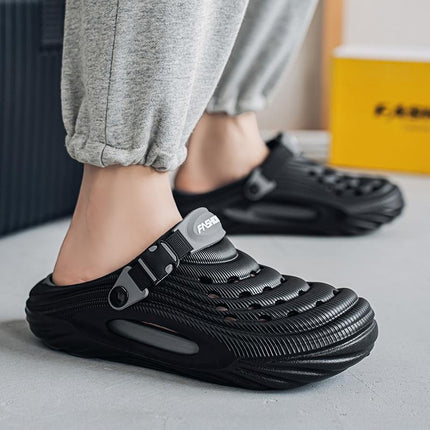 Men's Outdoor Driving and Beach Clogs, Summer Office Large Size 45 Closed-Toe Sandals