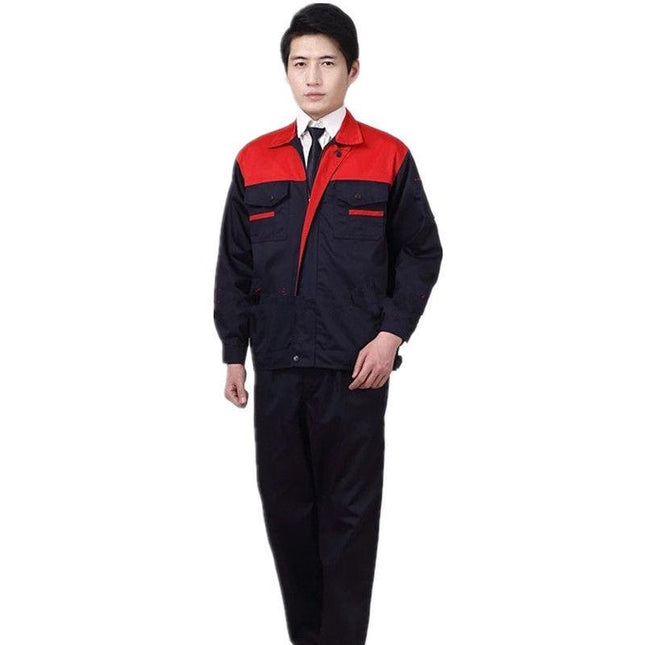 Autumn and winter long-sleeved overalls suit men's and women's labor protection clothing jacket workers workshop tooling large size maintenance clothing tooling,