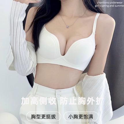 Seamless Underwear Women's Small chest push up big summer wireless anti-sagging bra one-piece anti-expansion non-empty cup
