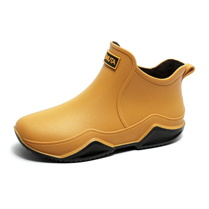Cross-Border Couple Rain Boots Mid-Tube Non-Slip Waterproof Shoes Soft-Soled Water Boots for Women Thick-Soled Comfortable Wear-Resistant Lightweight Rain Boots for Men