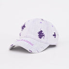 Hole in the brim letter - light purple / Adjustable