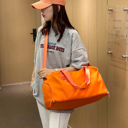 Fitness Bag Women's Portable Large Capacity Dry and Wet Separation Yoga Sports Bag Fashionable Oxford Cloth Luggage Bag Printable logo