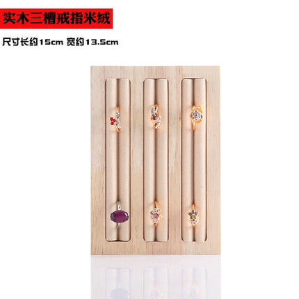Simple Solid Wood Ring Display Plate Jewelry Rack Earrings Rack Earrings Ring Display Tray Jewelry Display Rack