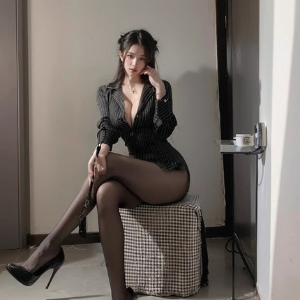 Secretary Cosplay Sexy Lingerie Seductive 2025 New Uniform Passionate Bed  Outfit Small Bust