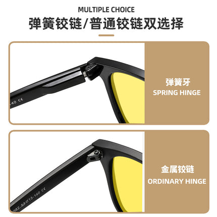 Cross-border retro night vision anti-blue light yellow men's and women's mobile phone flat lens computer competitive game eye protection glasses