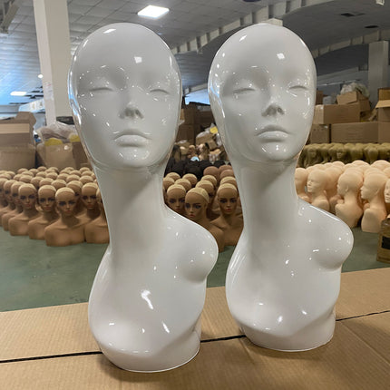 New Men's and Women's Head Dummy Head PVC Resin Model Wig Necklace Headset Hat Head Model Head Props
