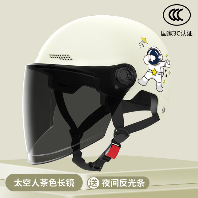 New National Standard Electric Battery Car Helmet for Men and Women Summer Sun Protection Motorcycle Half Helmet Four-Season Universal Safety Helmet New