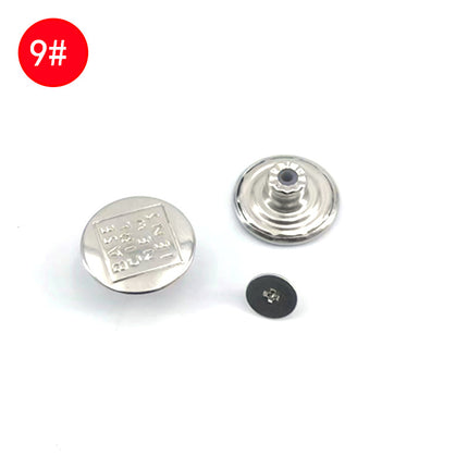 Wholesale In-Stock Waist-Cinching Button-Free Detachable Jeans Buttons, Eco-Friendly Buttons, Screw Metal I-Shaped Buckles
