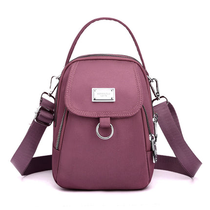 Canvas small bag 2023 autumn mini mobile phone bag women's crossbody lightweight all-match portable mobile phone bag women's bag fashion
