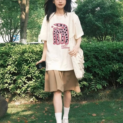 White Short-Sleeve T-Shirt for Women, Summer 2026 New Popular Style, Loose Half-Sleeve Korean Chic Pure Cotton Super Nice Top