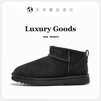 Putian Sangpo Village Snow Boots Thick Bottom Women's Sheepskin One 2024 New Winter fleece-lined Thickened Cotton Shoes and Boots