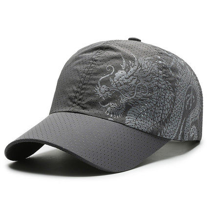 Quick-Drying Baseball Hat Men's Summer Outdoor Sports Sun Protection Breathable Hole Sun Hat Korean Style Casual Sunshade Peaked Cap