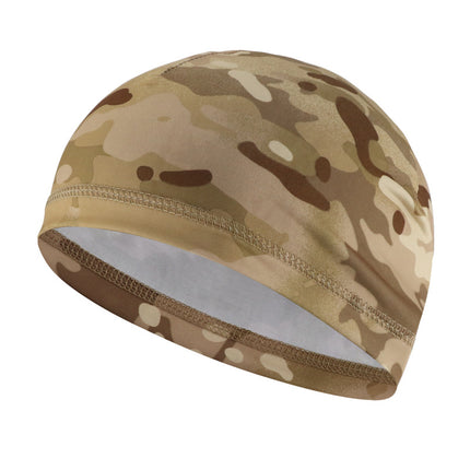 Camouflage ice silk riding cap summer men's motorcycle helmet headgear sunscreen breathable windproof helmet lining cross-border