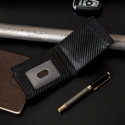 European and American style new leather men's wallet airtag positioning tracker wallet rfid anti-theft brush US dollar wallet