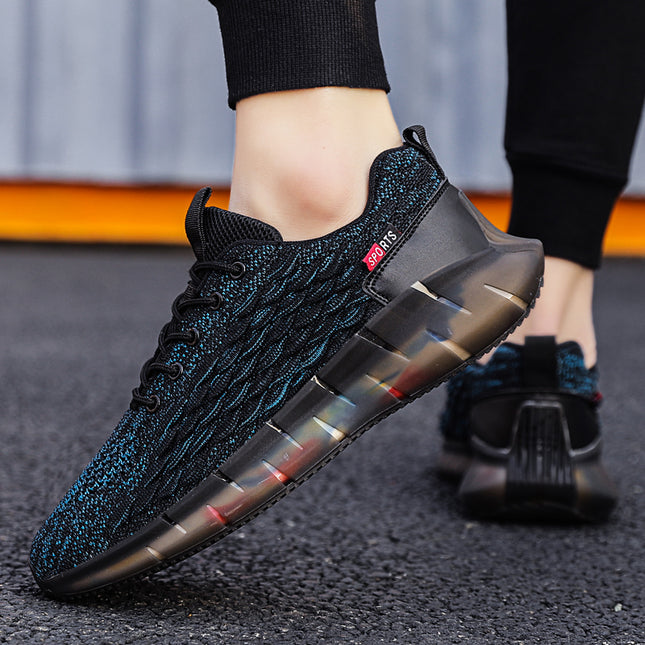 Putian Coconut Men's Shoes Summer Sports Mesh Shoes Men's Flying Weaving Mesh Surface Running Casual Black Torre Trendy Shoes