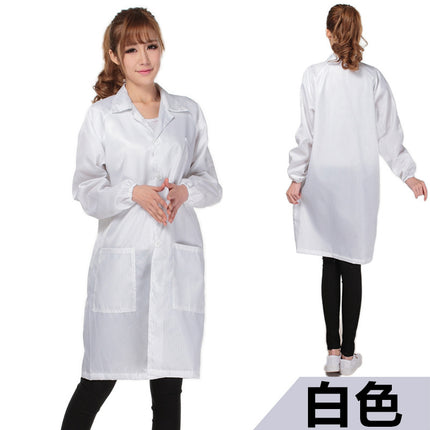 Anti-static clothes coat dust-free women's food electronics factory workshop protective work clothing men's long knee