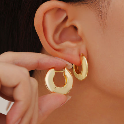 2025 New Minimalist Style Hoop Earrings, Cool and Trendy Ins Style, Unique and High-End, Versatile and Elegant Earrings