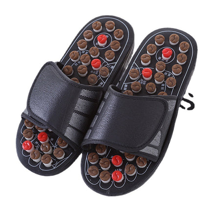 Home women's summer cool slippers indoor home non-slip home couple massage slippers foot acupuncture point foot massage shoes for men