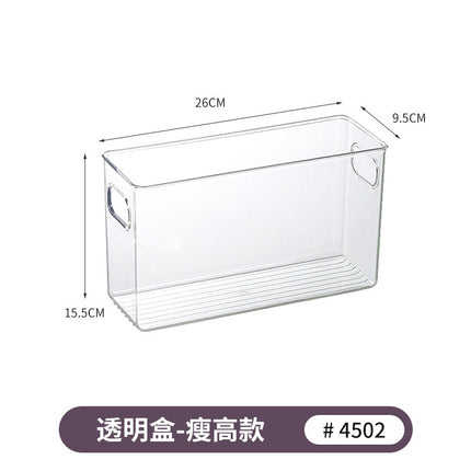 Desktop Storage Box Narrow Long Rectangular Acrylic Transparent Sundries Snack Drawer Divider Box Gap Storage Box