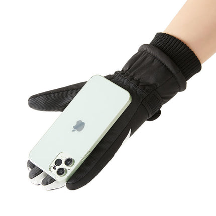 Winter ski gloves men and women warm outdoor riding motorcycle mountaineering thickened waterproof windproof cold-proof gloves A3HX