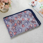60*40cm / Navy Blue Dog paw blanket