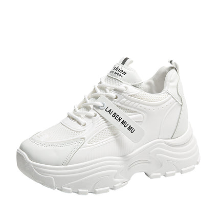 Sneaker women's shoes 2023 new autumn mesh thin breathable mesh shoes casual versatile thick-soled black daddy shoes