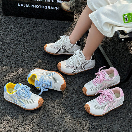 Men's and Women's Mesh Shoes Forrest Gump Shoes 2025 Spring and Summer Children's Macaron Girls Casual German Training Shoes Leather sneaker