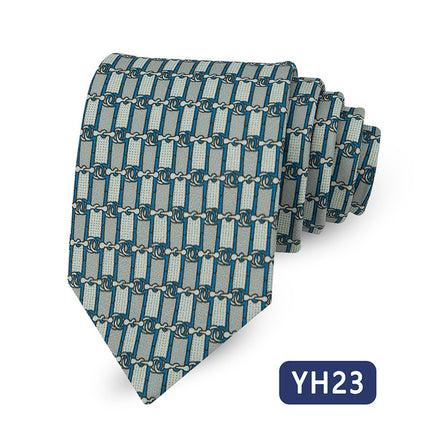Vintage casual striped printed tie wholesale in stock fashion shirt plaid hand tie