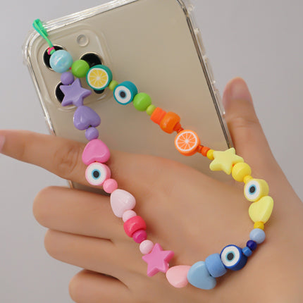 Factory direct supply handmade beaded mobile phone lanyard bluetooth speaker lanyard flashlight fan selfie stick U disk sling