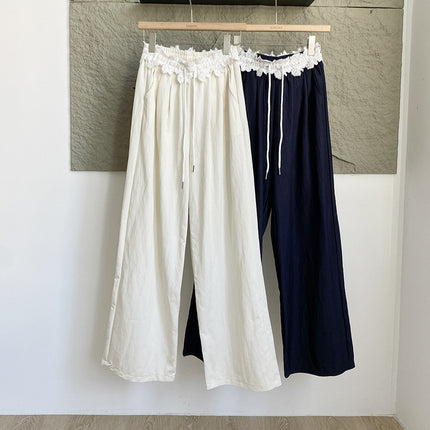 This Year's Popular Pants~ Lace Wide-Leg Pants for Women 2025 New Spring Straight Loose Yamamoto Pants