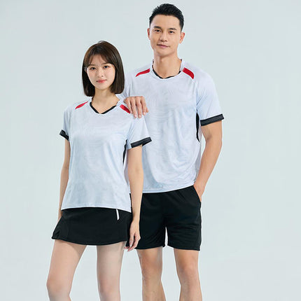 New Men's and Women's Quick-drying Breathable Adult Table Tennis Ball Suit Badminton Suit Tennis Sports Training Suit Running Suit Printed