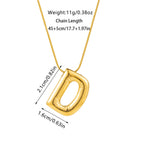 D necklace / Gold - with chain